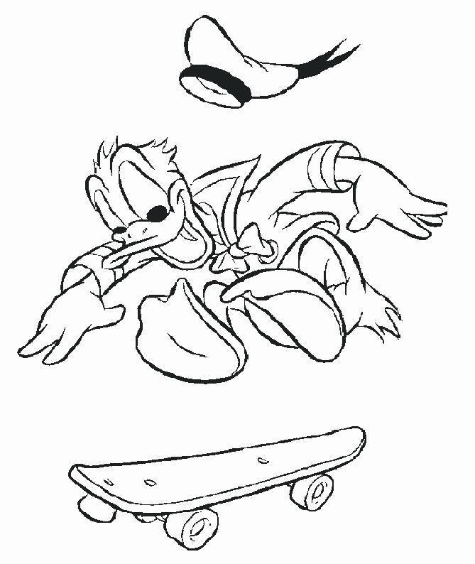 Plansa de colorat cu Skateboard 1 1